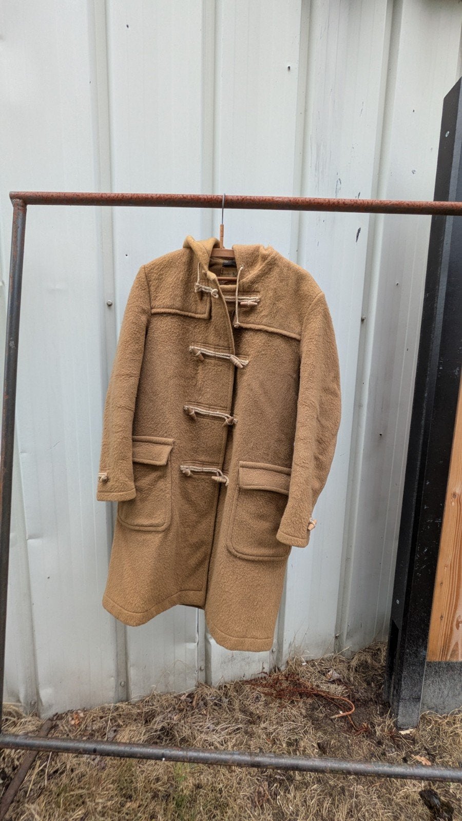 Vintage Leidse Zeeduffel van Biesot - Beige, Kleding | Heren, Jassen | Winter, Ophalen of Verzenden, Gedragen, Beige