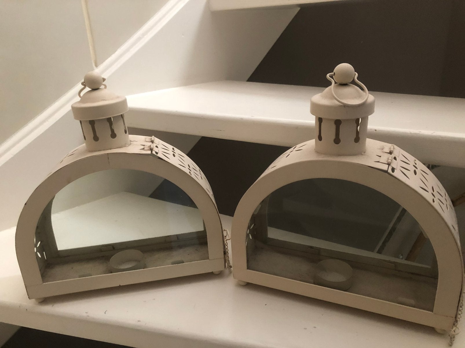 2 beige stolpen, Ophalen of Verzenden, Zo goed als nieuw