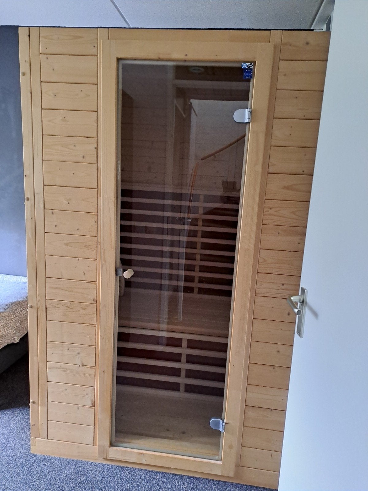 Infrarood cabine 2 persoons, Sport en Fitness, Ophalen, Zo goed als nieuw, Complete sauna