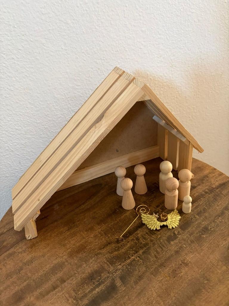 Diy kerststallen met pegdolls, Ophalen of Verzenden