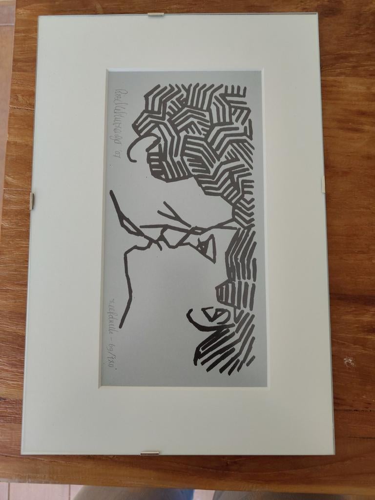Gesigneerde zeefdruk 'Reeldrukje '07' van R. Wijnands, Antiek en Kunst, Kunst | Litho's en Zeefdrukken, Ophalen of Verzenden