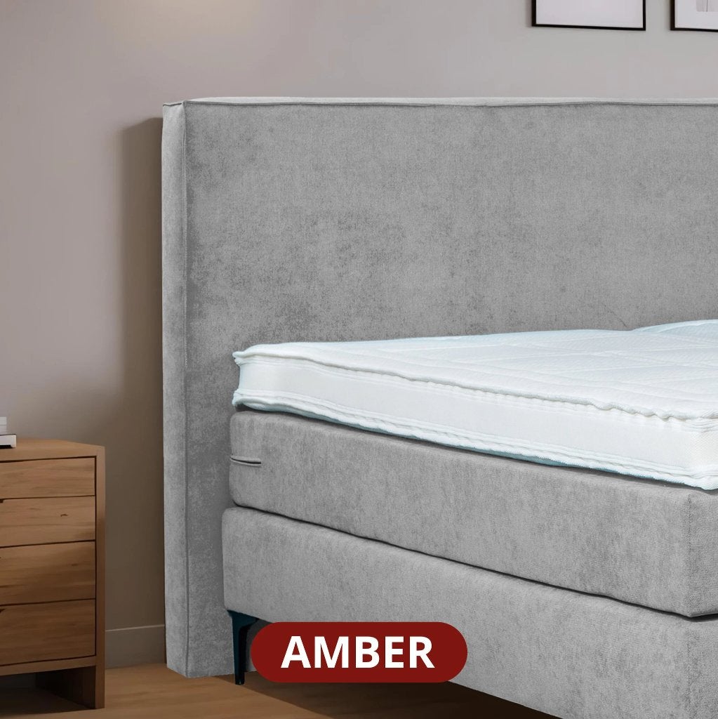 ACTIE Boxspring - Antislip - 160x200 - Hoofdbord Glad Delux, Stijlvolle boxspring geschikt voor iedere slaapkamer, Ophalen of Verzenden