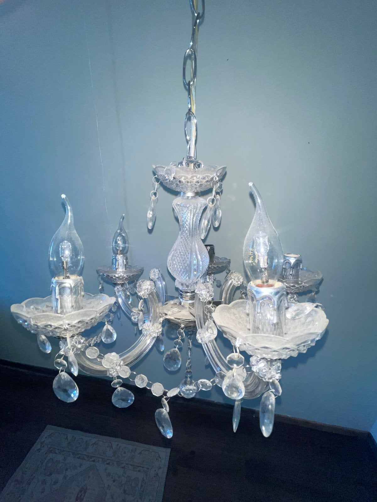 Elegante PLASTIC Kroonluchter - Klassiek Design, Ophalen, Gebruikt, Kunststof