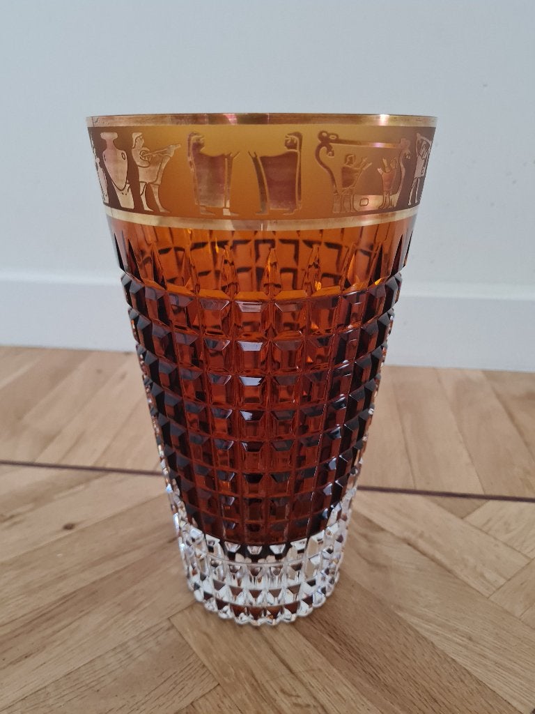 Vaas - Turkije - Paşabahçe - Decoratie Hettieten, Ophalen, Meerkleurig, 25 cm, Met patroon/structuur