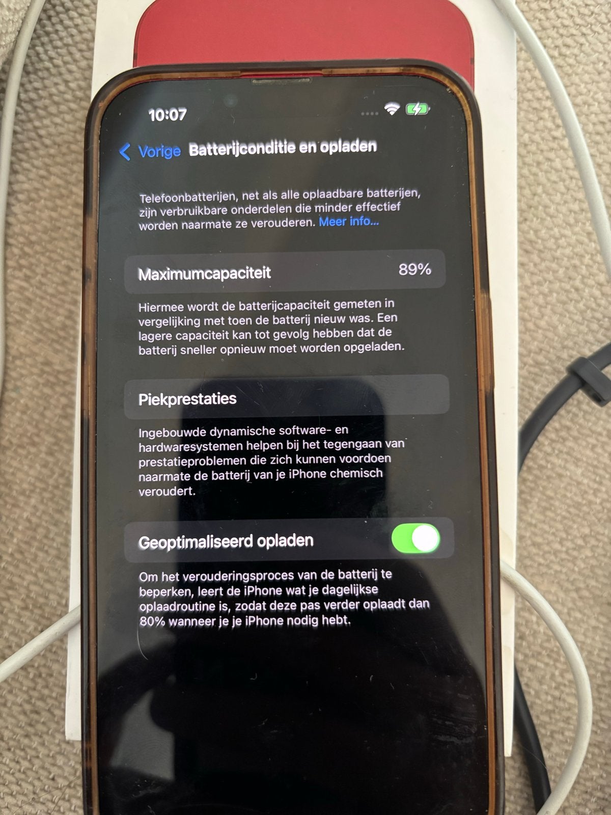 iPhone 13 Product Red - 128 GB, gebruikt, Ophalen of Verzenden, Zo goed als nieuw, Rood, IPhone 13