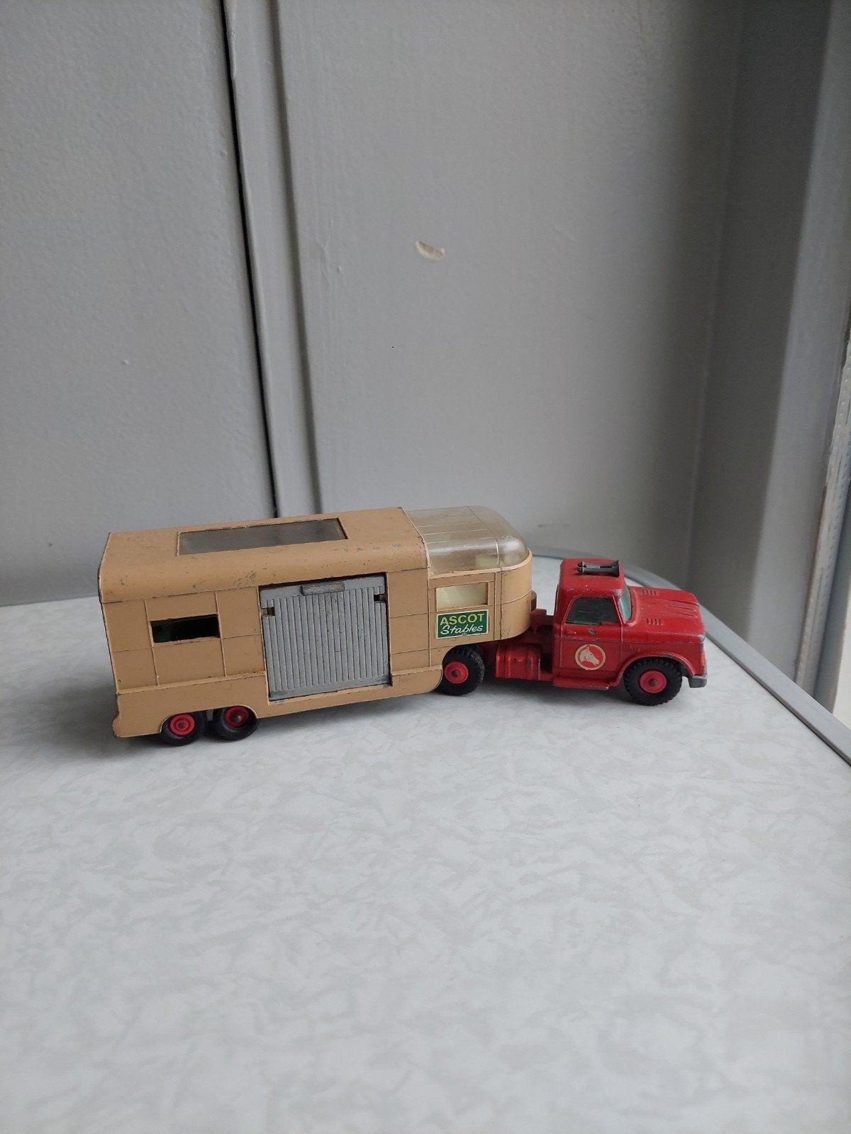 vintage Matchbox King Size K-18 Dodge Horse Trailer Truck, Ophalen of Verzenden