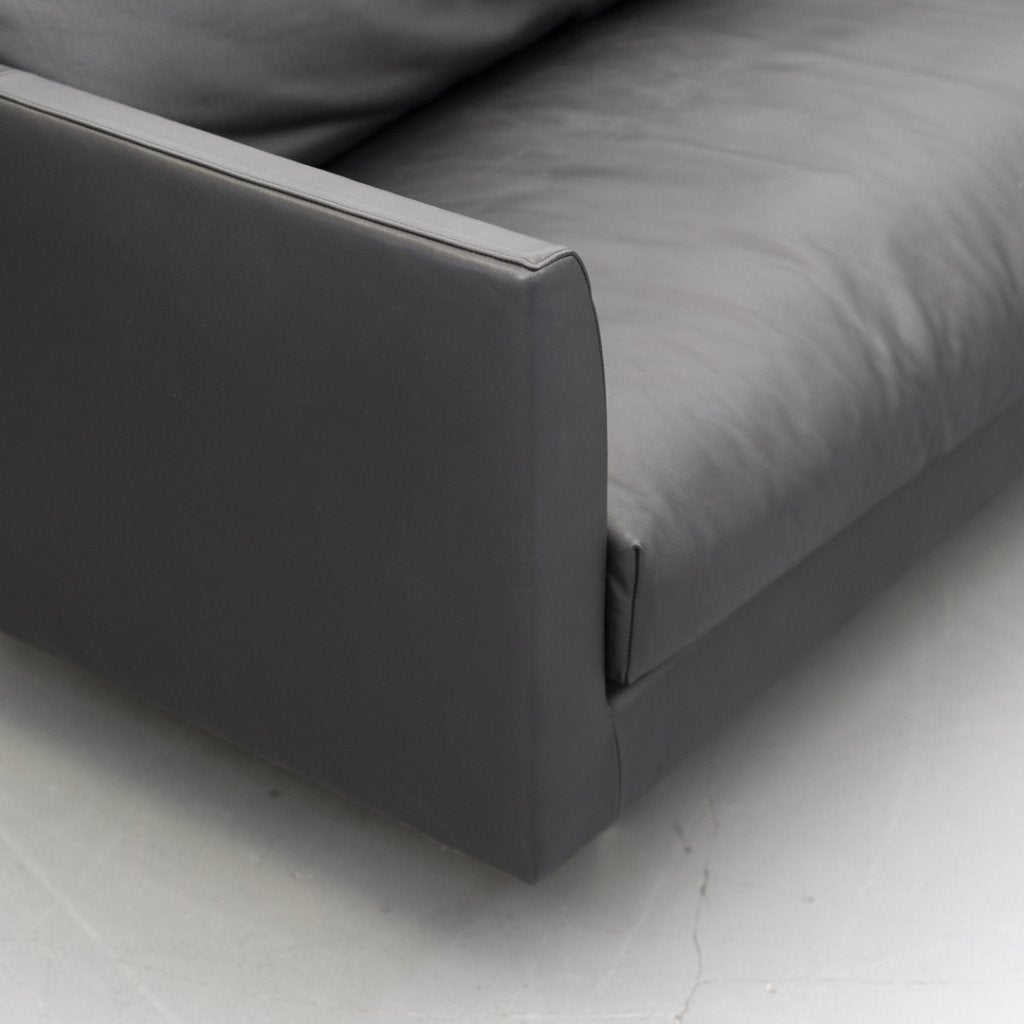 Montis Axel Bank 2,5-Zits/159cm Zwart Leder, Huis en Inrichting, Niet ingevuld, Zo goed als nieuw, Niet ingevuld, Niet ingevuld