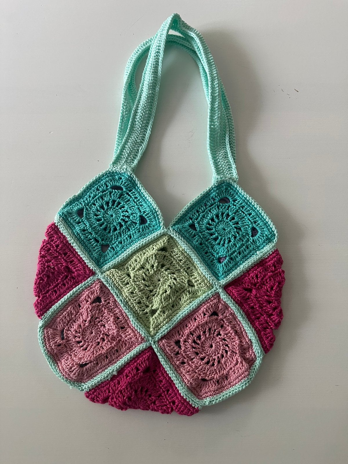 Handgemaakte Gehaakte Granny Squar Boho Festival Tote Bag, Ophalen of Verzenden, Nieuw, Overige kleuren, Overige merken