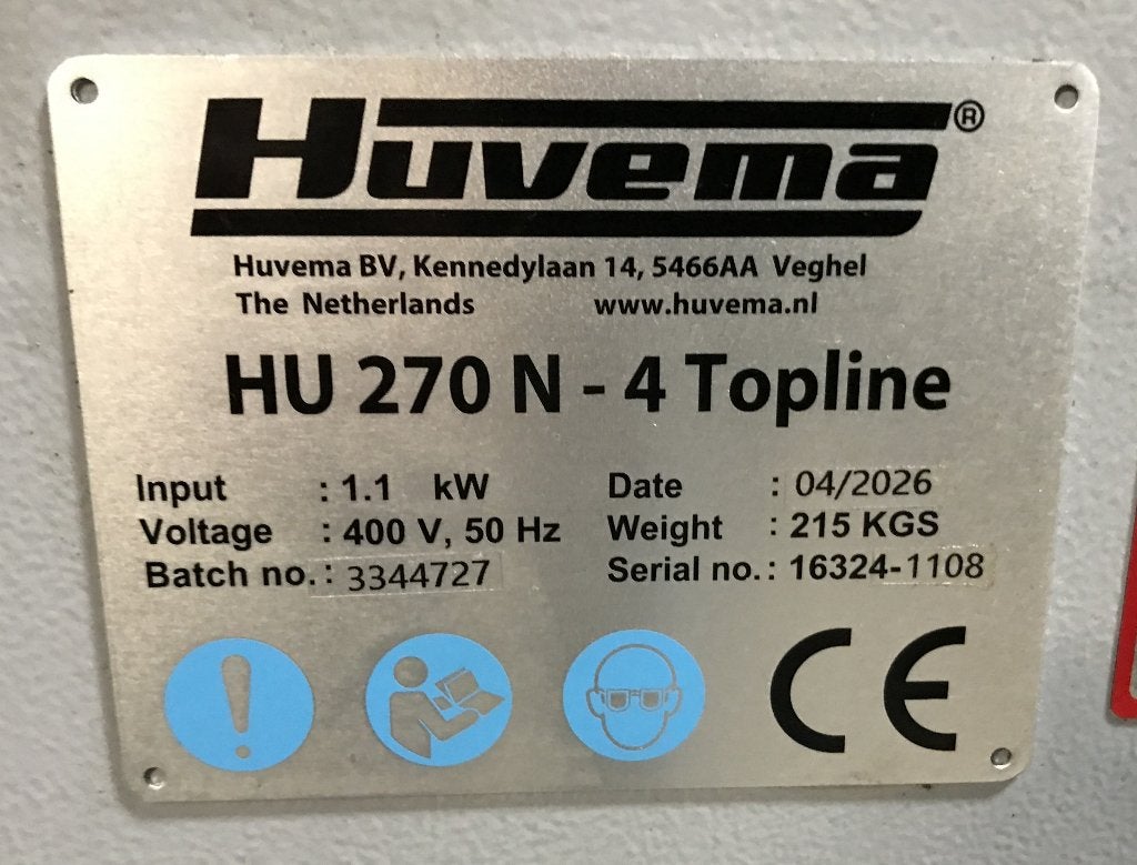 Bandzaagmachine, Huvema, HU270 N-4 Topline, 400 Volt, demo, Ophalen, Gebruikt, 70 mm of meer, Huvema