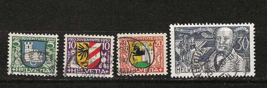 Zwitserland 241-244, Ophalen of Verzenden, BRD, Gestempeld