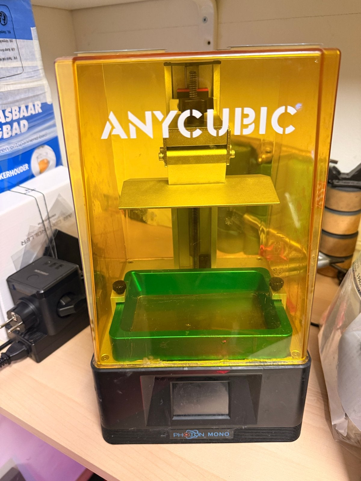 Anycubic Photon Mono 3D resin printer + 3 flessen vloeistof, Computers en Software, 3D Printers, Ophalen, Zo goed als nieuw, Resin/Hars