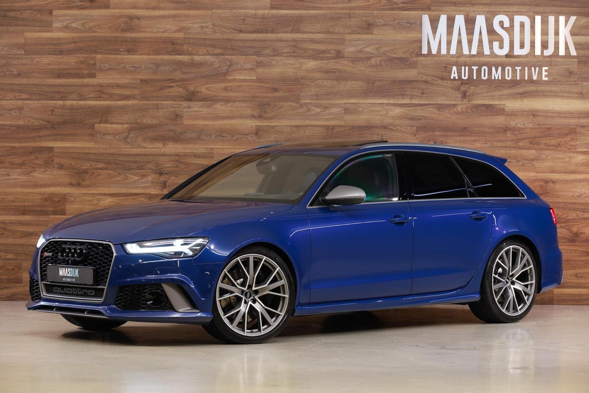 Audi RS 6 4.0 TFSI Quattro Performance|Akrapovic|Pano|HUD|36, Auto's, Audi, Automaat, Gebruikt, Blauw, RS6