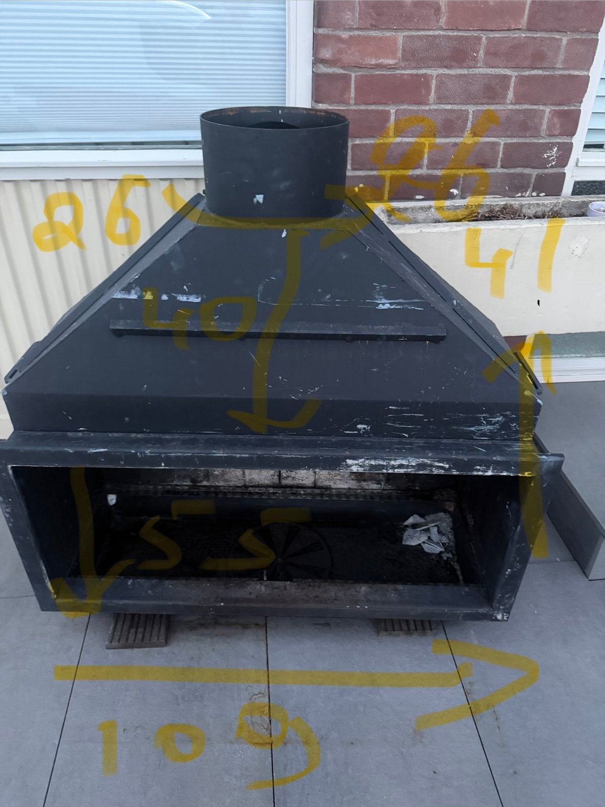 Openhaard, Ophalen of Verzenden, Zo goed als nieuw, Vrijstaande haard, Houthaard