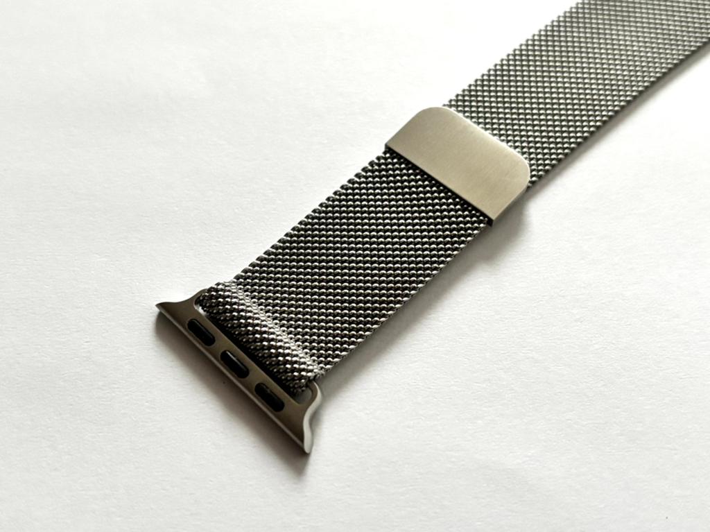 Metalen horlogeband voor Apple watch zilverkleur, Ophalen, Nieuw, Blauw, IOS