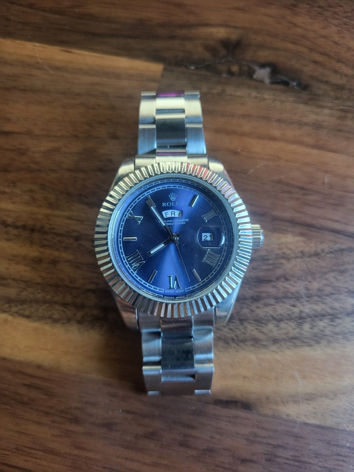 rolex Day-Date, Ophalen of Verzenden, Staal, Rolex