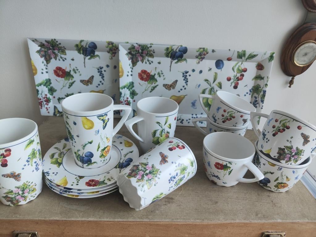 Janneke Brinkman Mepal Fruit & Flower Camping servies 1999, Caravans en Kamperen, Kampeeraccessoires, Ophalen of Verzenden, Gebruikt