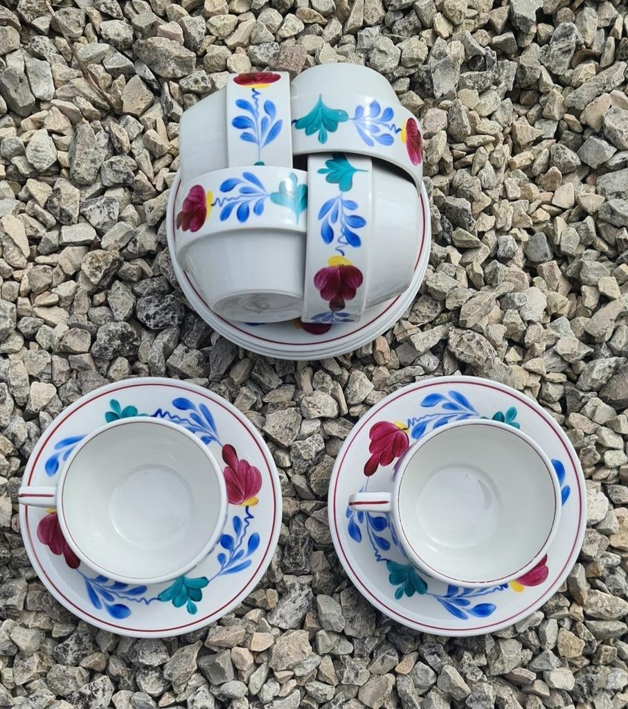 Boerenbont Mega stapelkoppen 6 stuks, Huis en Inrichting, Keuken | Servies, Ophalen of Verzenden, Zo goed als nieuw, Kop(pen) en/of Schotel(s)