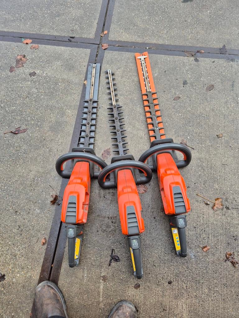 3x Husqvarna 520IHD60 accu heggenscharen, Ophalen of Verzenden, Gebruikt, Accu, Husqvarna