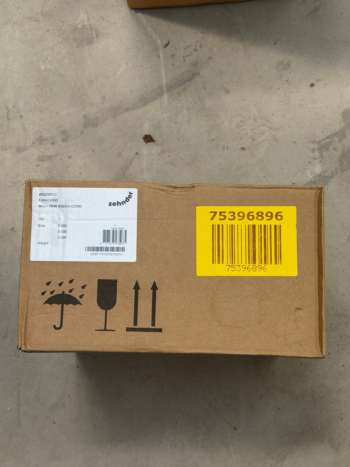 Zehnder/Stork ventilatormotor WHR 930 / ComfoAir 350 - Nieuw, Ophalen of Verzenden, Nieuw, Ventilator en Afzuiger