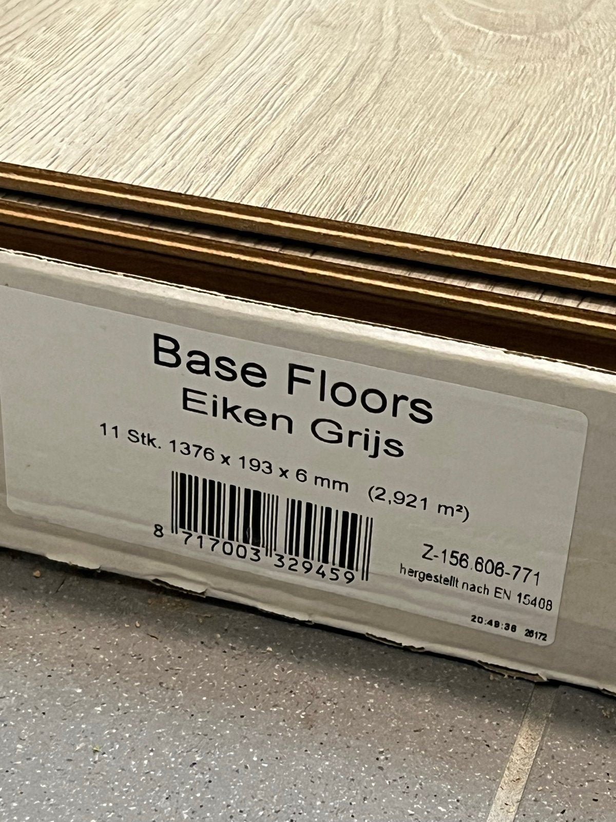 Laminaatvloer Eiken Grijs - ca. 45m² met extra doos, Ophalen, Gebruikt, 10 m² of meer, 10 tot 30 cm