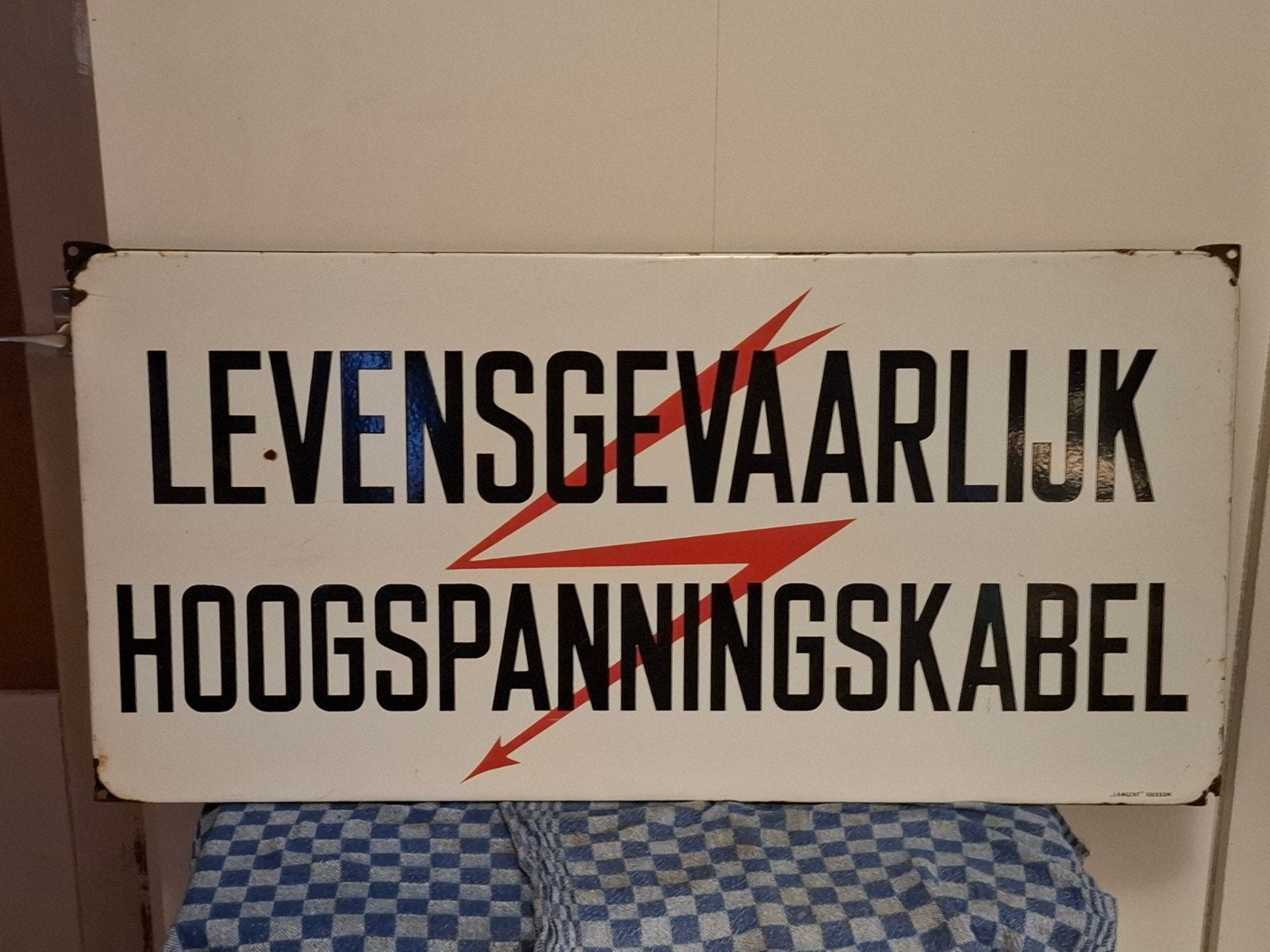 emaille bord, Ophalen of Verzenden