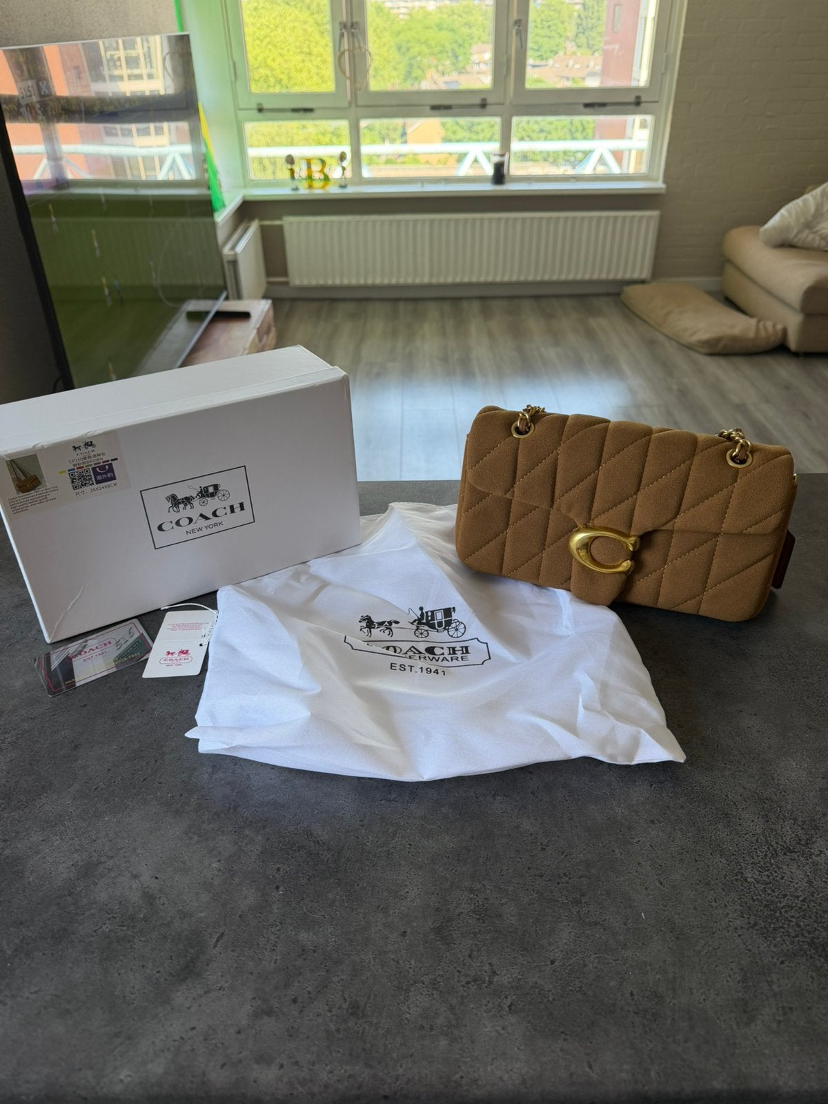 Coach tas, Sieraden, Tassen en Uiterlijk, Tassen | Damestassen, Ophalen of Verzenden, Nieuw, Bruin, Schoudertasje