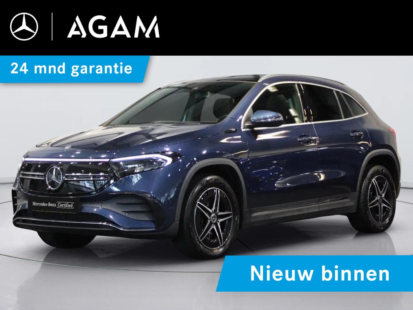 Mercedes-Benz EQA 250 67 kWh | Panorama dak | Trekhaak, Auto's, Gebruikt, 190 pk, Blauw, 424 km