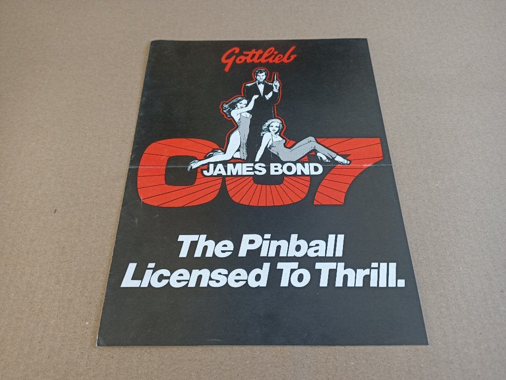 Flyer/ Folder: Gottlieb James Bond 007 (1980) Flipperkast, Gebruikt, Verzenden, Elektronisch, Williams