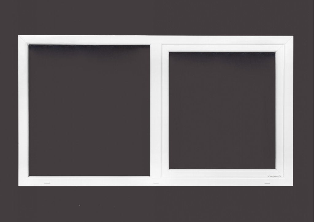 Kunststof Kozijn Draaikiep Vast  B200 H110cm Wit Intrek, Niet ingevuld, Kunststof, Raamkozijn, Niet ingevuld