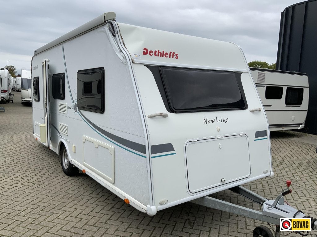 Dethleffs New Line 470, Standaardzit, Fietsenrek, Bedrijf, Dethleffs