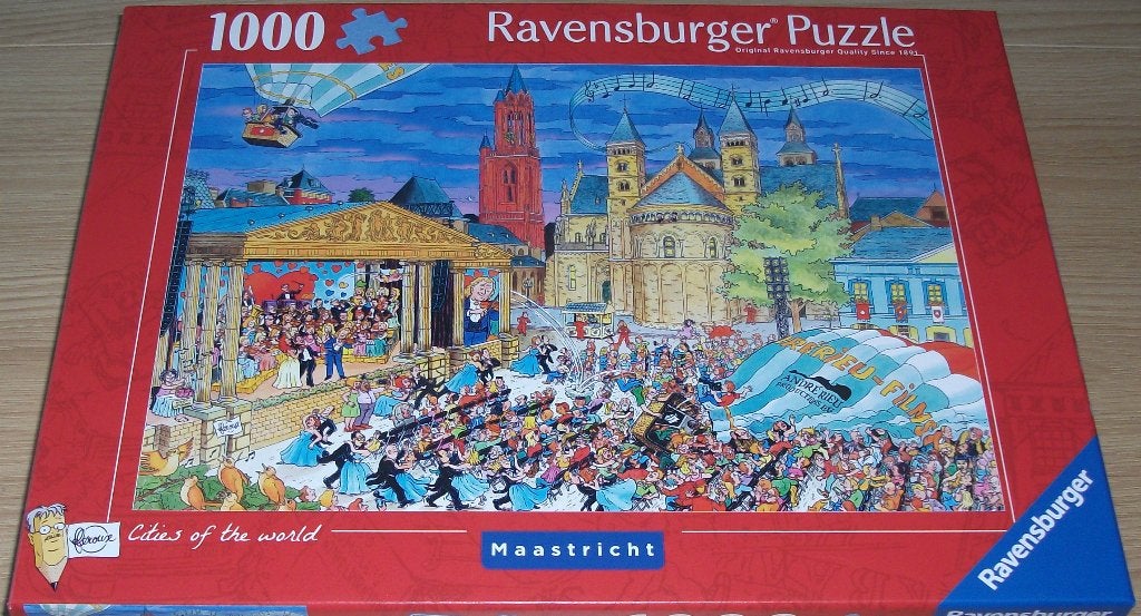 Puzzel *** MAASTRICHT *** 1000 stukjes Cities of the World, Hobby en Vrije tijd, Ophalen of Verzenden, 500 t/m 1500 stukjes, Zo goed als nieuw