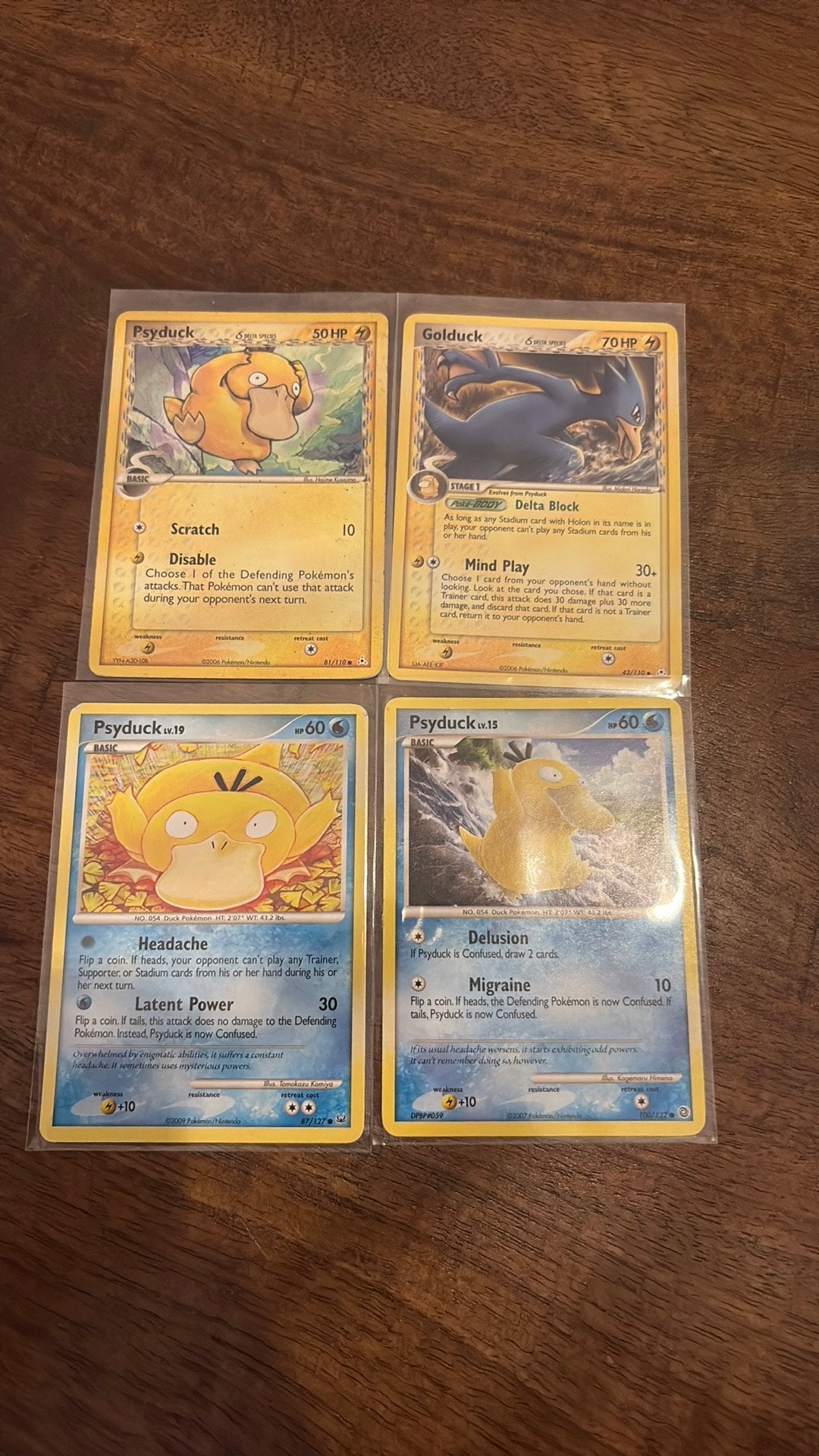 Psyduck & Golduck kaarten, Ophalen of Verzenden, Zo goed als nieuw, Meerdere kaarten