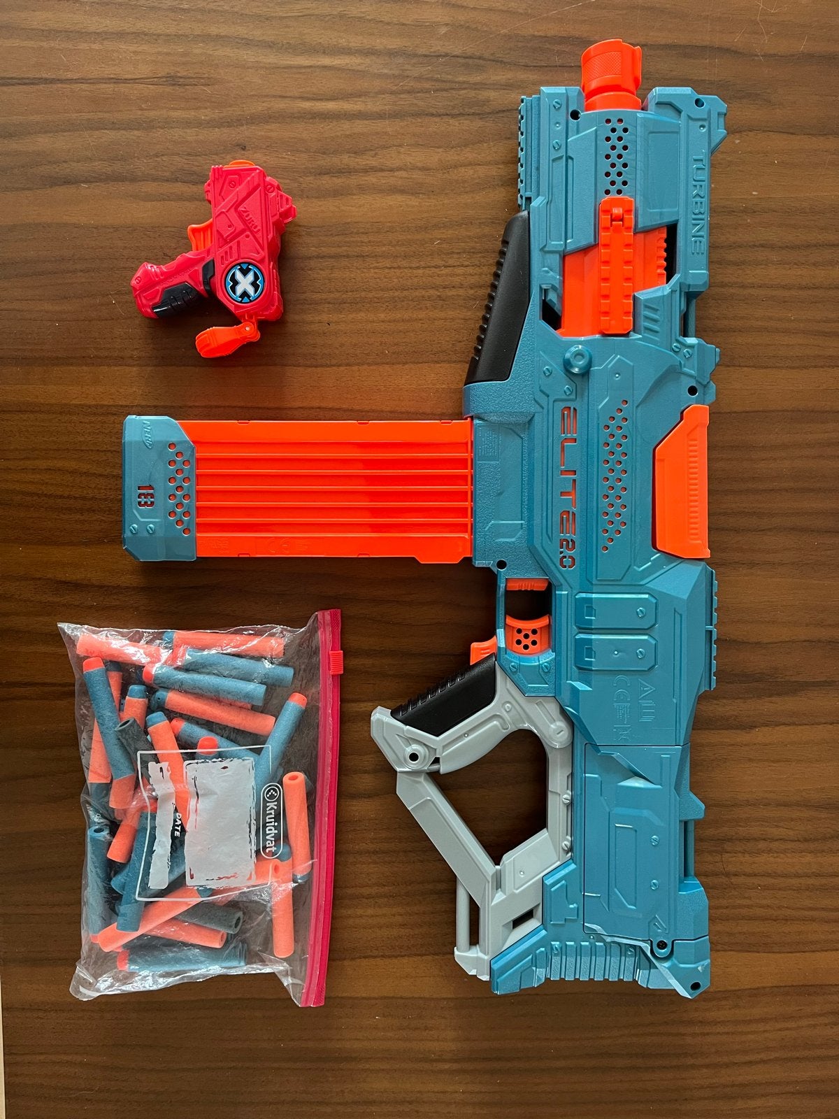 Nerf Elite 2.0 Turbine CS-18 Blaster met extra's, Ophalen, Zo goed als nieuw