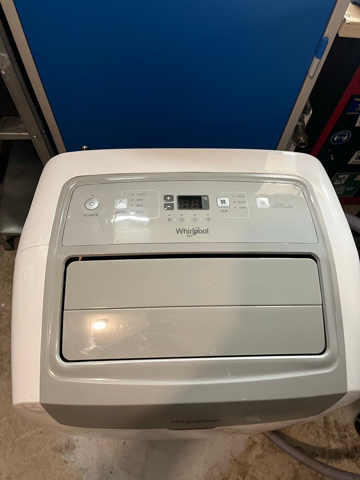Whirlpool PACW12HP Mobiele Airco, Witgoed en Apparatuur, Airco's, Ophalen, Gebruikt, 3 snelheden of meer, Koelen en Ontvochtigen