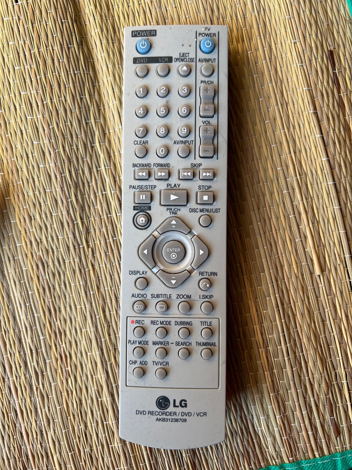 LG DVD Recorder / DVD / VCR Afstandsbediening AKB31238709, Ophalen, Gebruikt, Origineel, Dvd