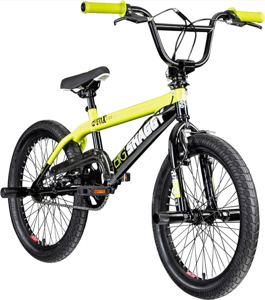 NIEUW! deTOX Big Shaggy BMX 20 inch zwart/geel – Nieuwp €449, Fietsen en Brommers, Fietsen | Jongens, Nieuw, 20 inch, Handrem