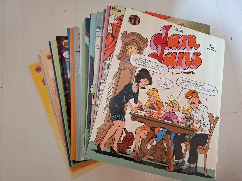 Jan Jans en de kinderen stripboeken 35x, Boeken, Strips | Comics, Europa, Ophalen of Verzenden, Meerdere comics, Jan Kruis