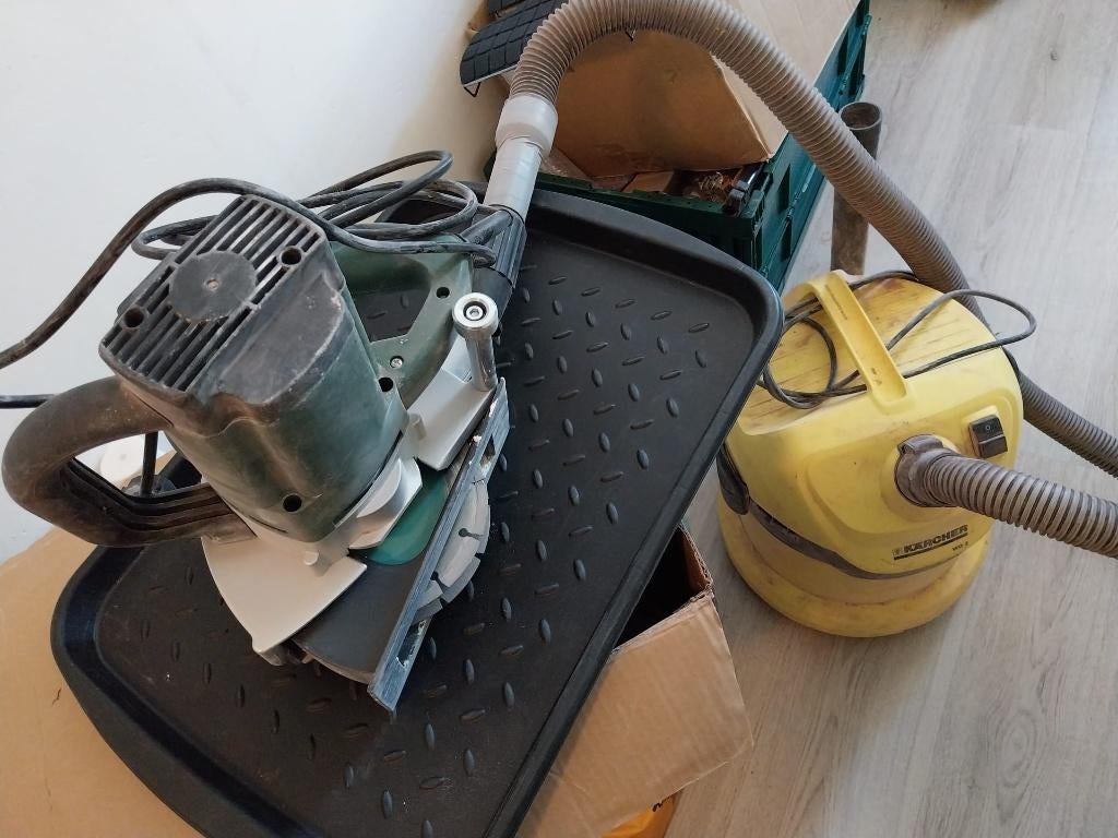 Dubbele slijpmachine/ muurfrees, Doe-het-zelf en Verbouw, Gereedschap | Freesmachines, Ophalen, Zo goed als nieuw, Elektrisch