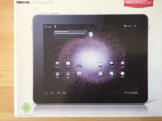 notebook merk Ricatech, 4MB, Ophalen, Qwerty, 10 inch of minder, Nieuw