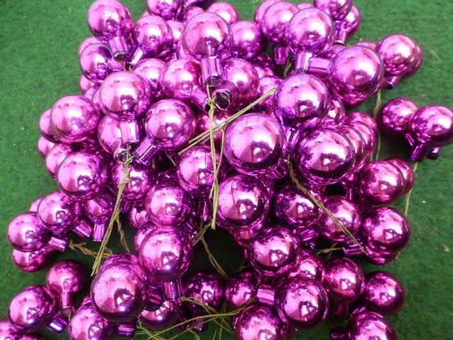 141 rose glimmende glas kerstballen 25 mm op stok 12 cm, Diversen, Ophalen of Verzenden, Nieuw