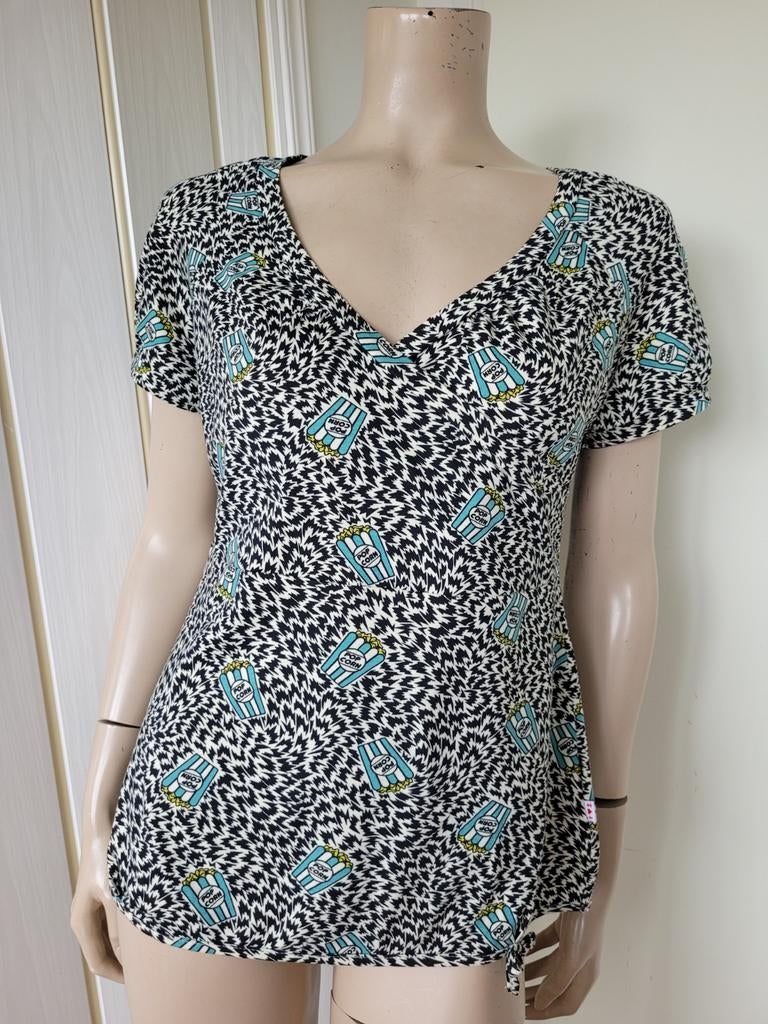 Blutgeschwister shirt print zomer maat L/40, Kleding | Dames, Maat 38/40 (M), Overige kleuren, Ophalen of Verzenden, Zo goed als nieuw