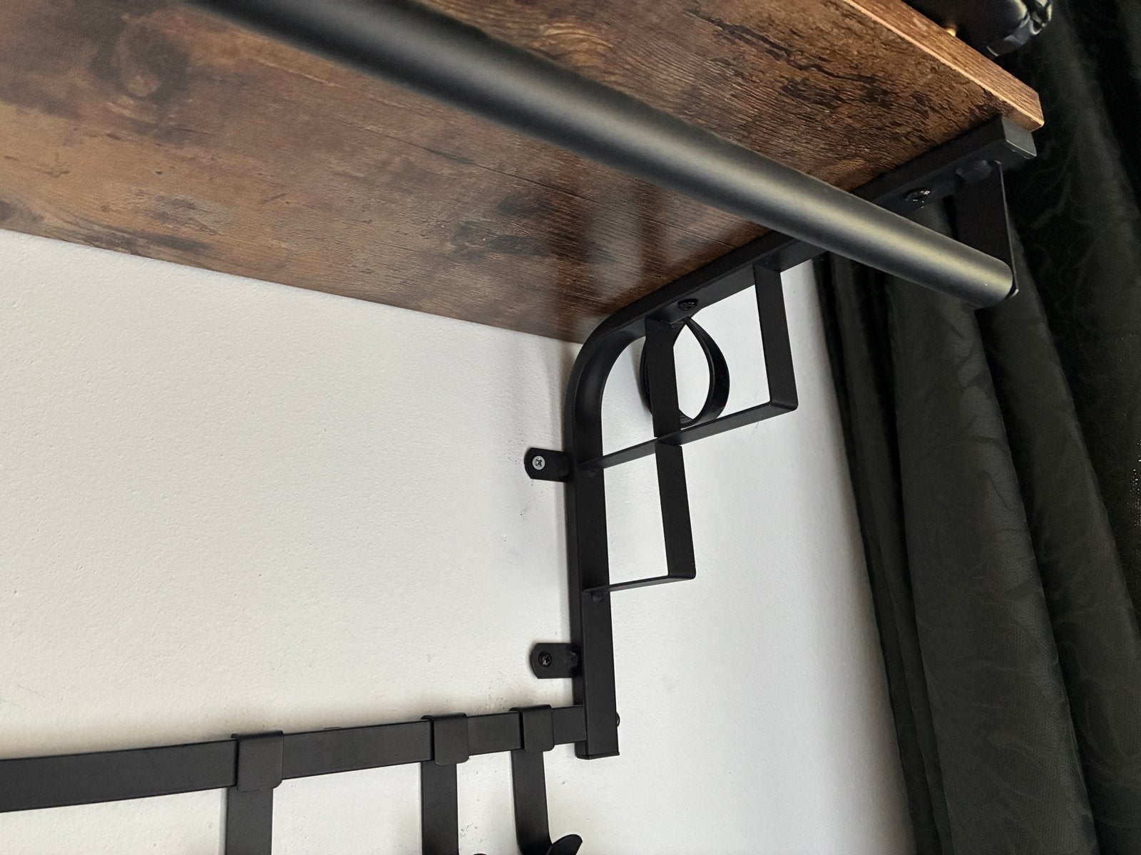 Wandkapstok met plank - Industrieel design, Zo goed als nieuw, Minder dan 100 cm, Hout, Ophalen
