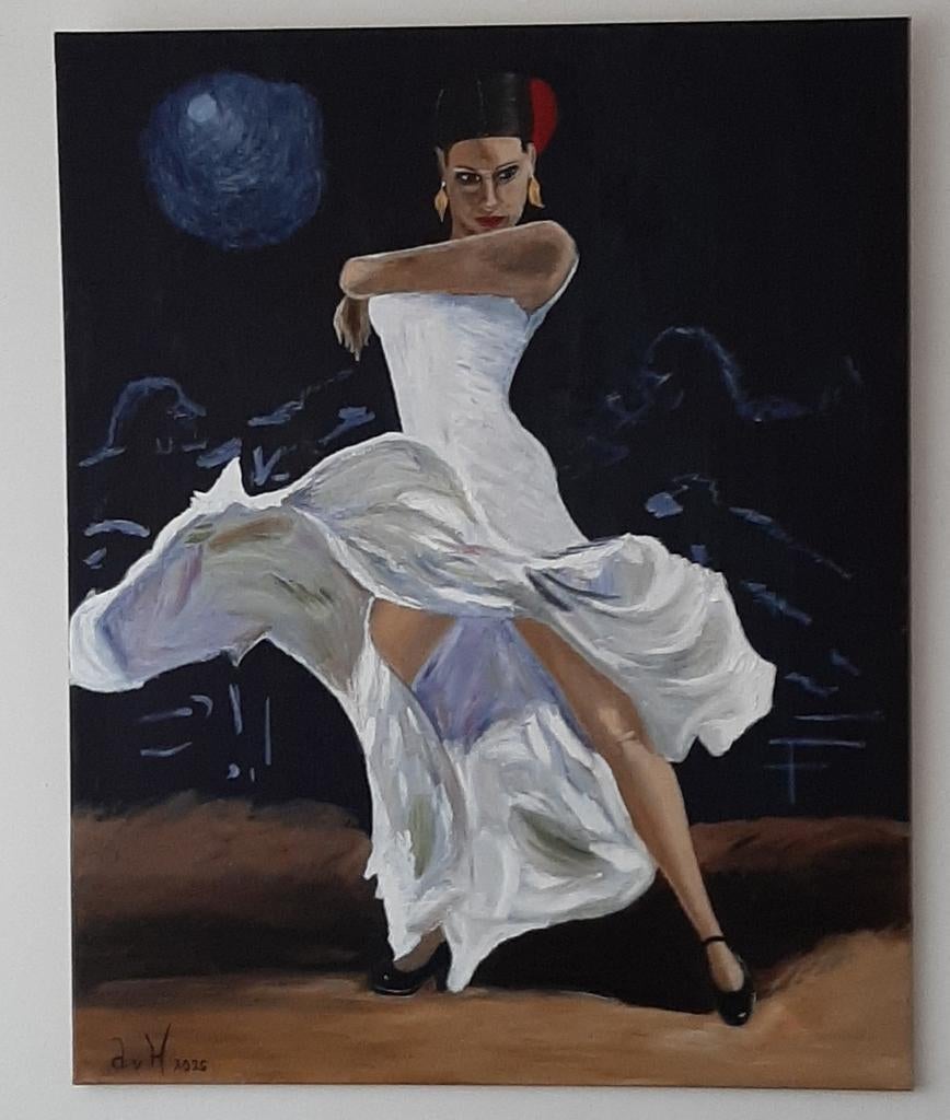 Flamenco rok painting, Ophalen of Verzenden