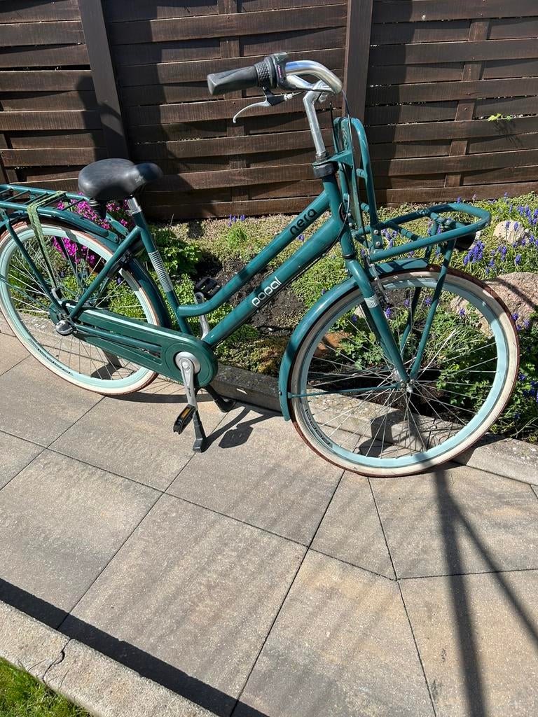 Meisjesfiets damesfiets transportfiets groen popal, 50 tot 53 cm, Ophalen, Zo goed als nieuw, Versnellingen
