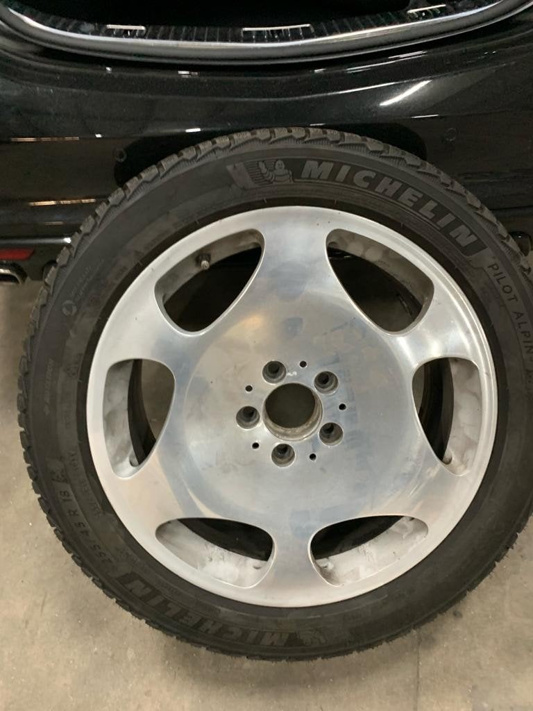 4x Mercedes S600 Maybach 18" velgen met winterband, Ophalen