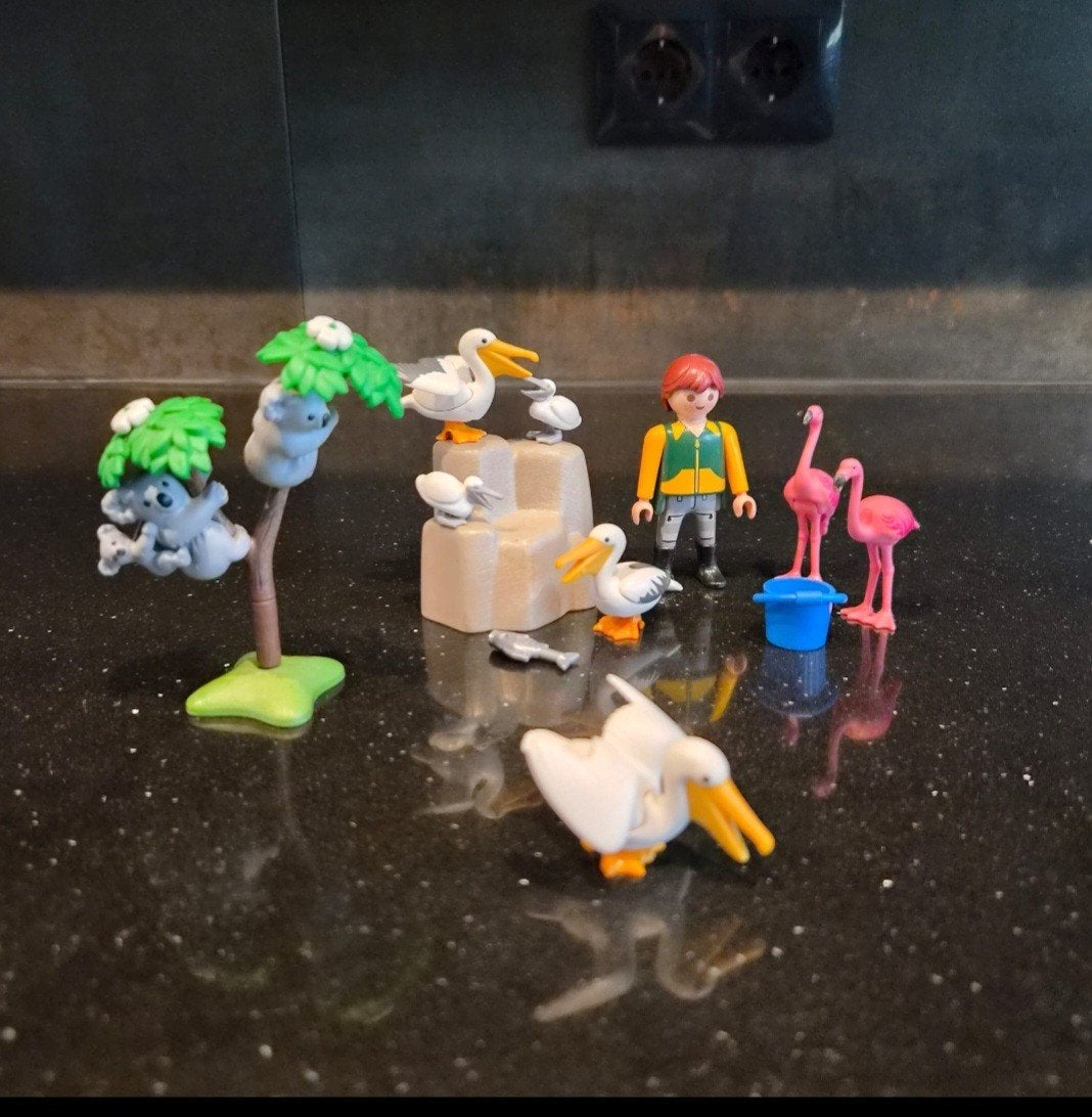 Playmobil Dierenverzorger met Flamingo's, Pelikanen & Koala, Ophalen of Verzenden, Zo goed als nieuw, Jongen of Meisje