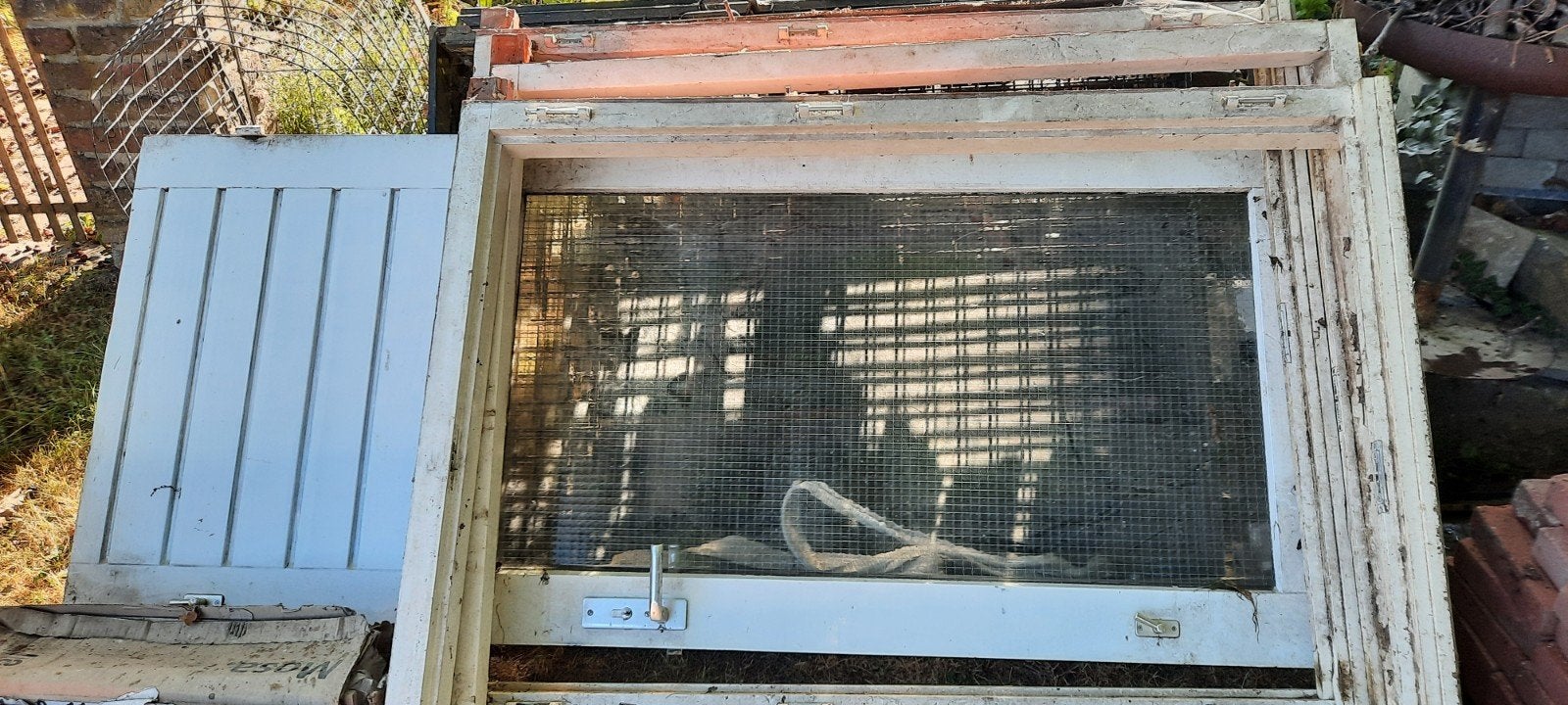 hardhouten tuindeur 201x87, Ophalen, Gebruikt