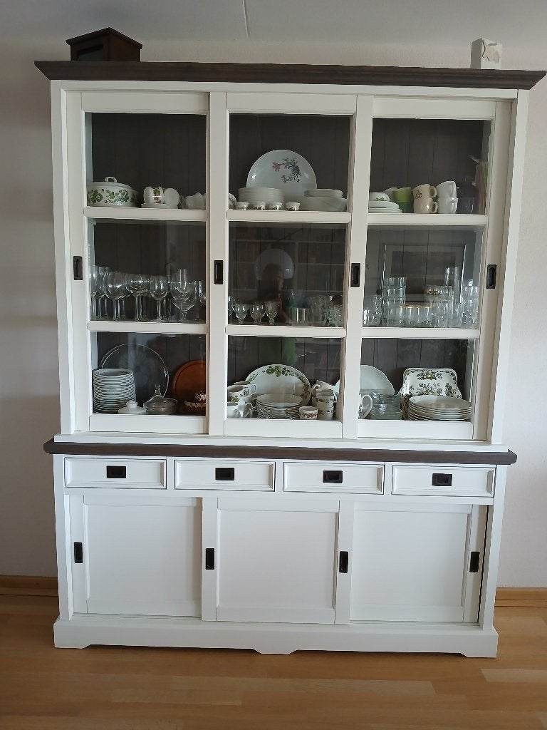 VITRINE SERVIESKAST, Ophalen, 200 cm of meer, 150 tot 200 cm, Met lade(s)