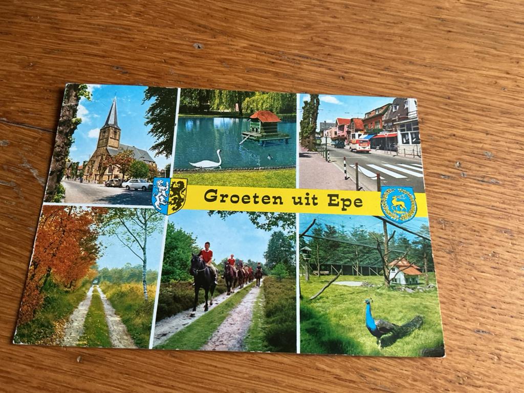 O44 Groeten uit Epe zwaan Pauw Volkswagen bus PFAFF, Verzamelen, Ophalen of Verzenden, 1960 tot 1980, Gelderland