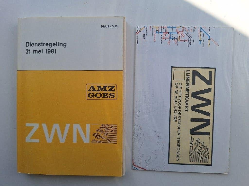 ZWN ZIERIKZEE/GOES DIENSTREGELING - INGAANDE 31 MEI 1981, Ophalen of Verzenden, Zo goed als nieuw, Bus of Metro, Boek of Tijdschrift